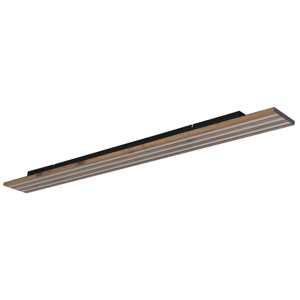 Deckenlampe Hayden Schwarz mit Holz Globo 9007371586585