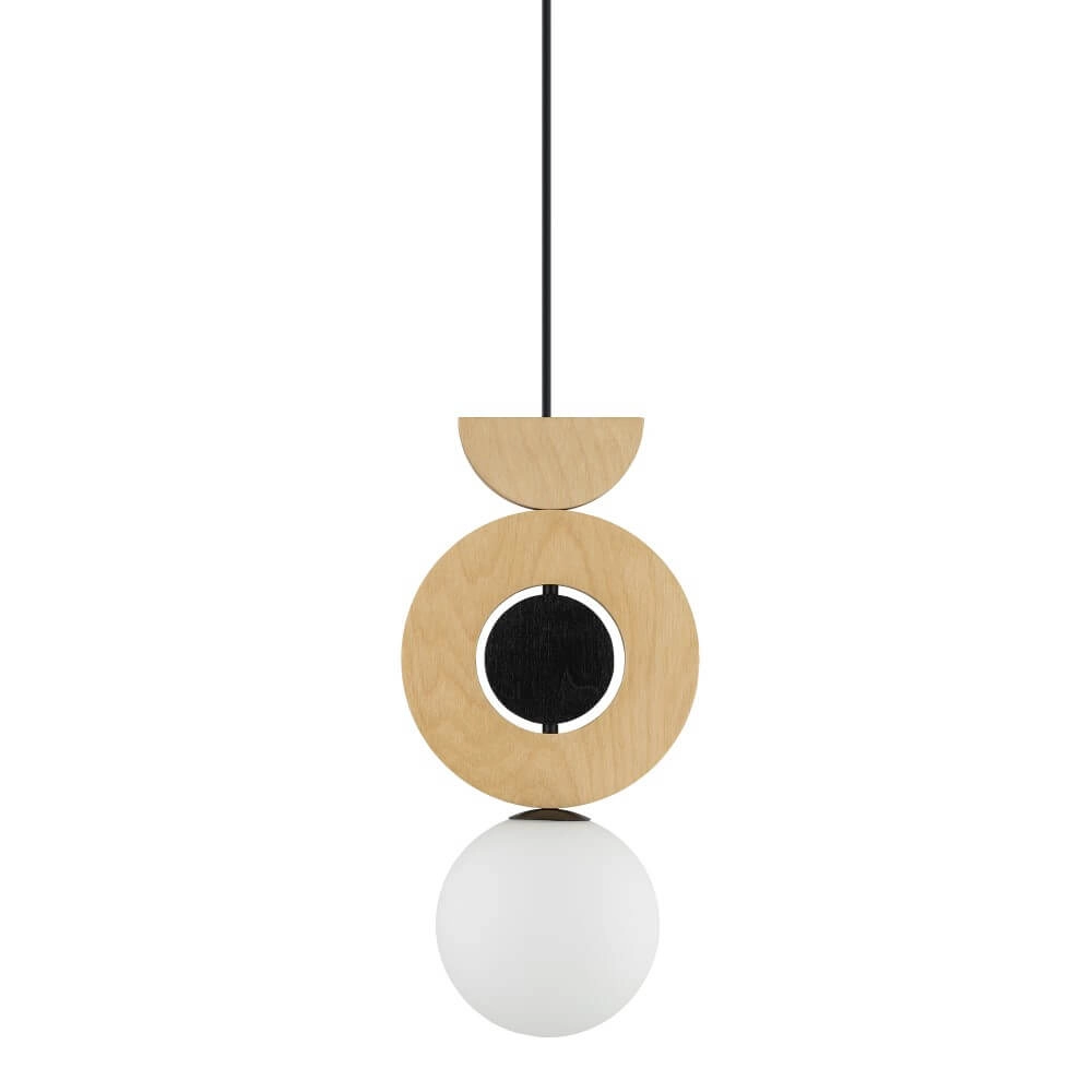 Design-Pendelleuchte Drops Wood B 1-helles Holz Lyora 5903139111744