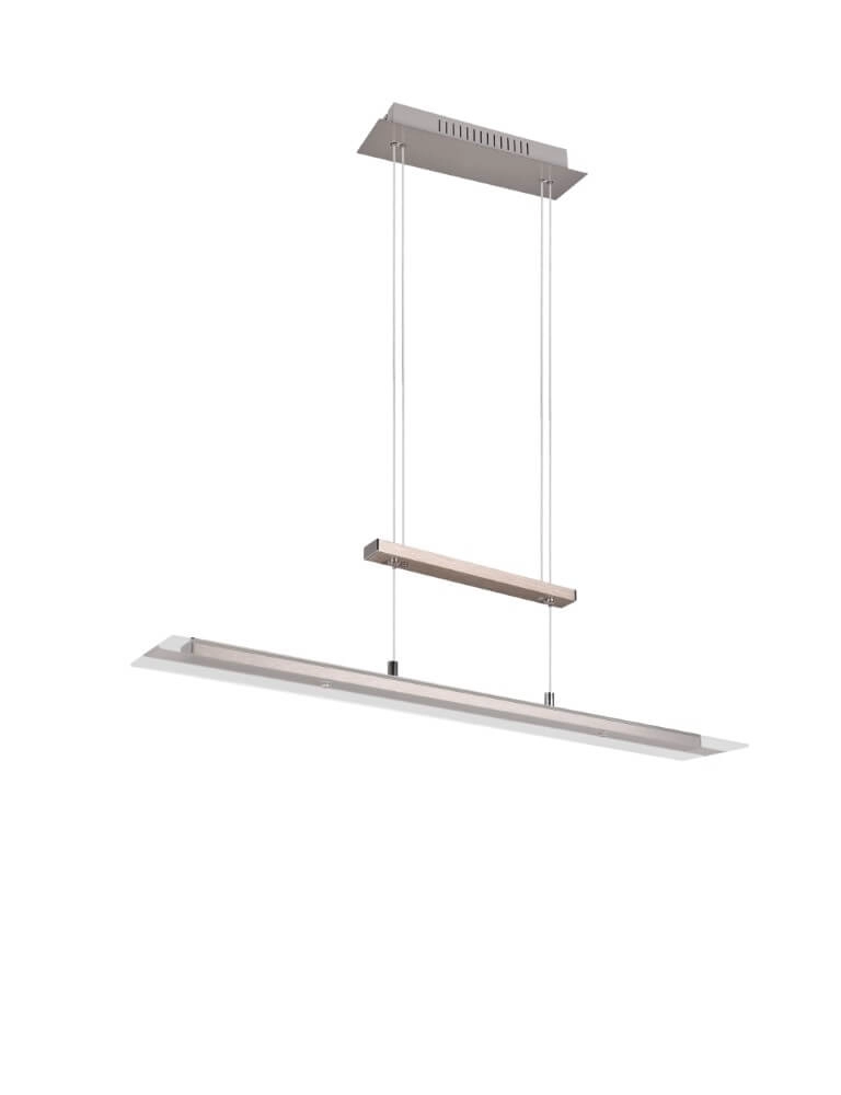 Hängelampe aus Glas Milos Nickel Trio 4017807588262