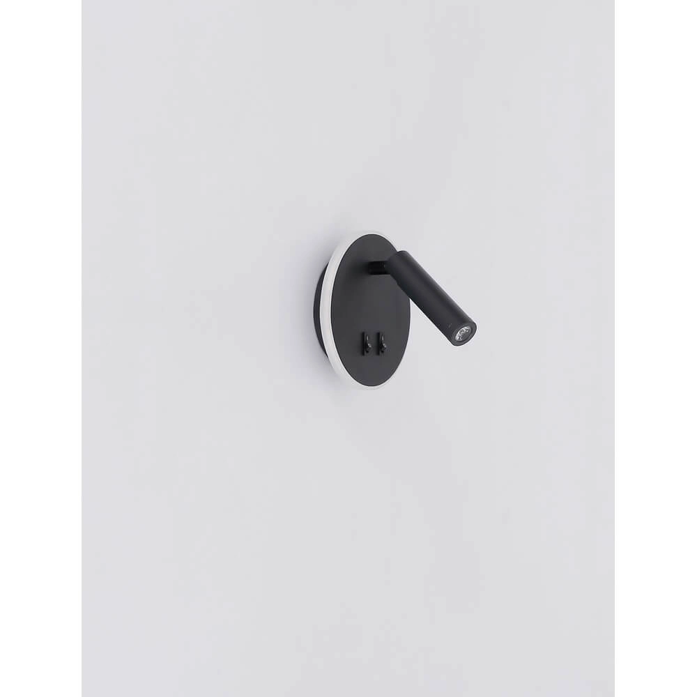 Schlanke Wandleuchte Many schwarz Globo 9007371419616