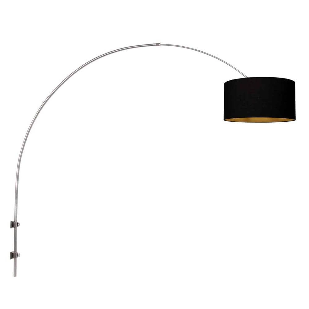 Wandleuchte Sparkled Light Metall mit schwarzem Schirm
