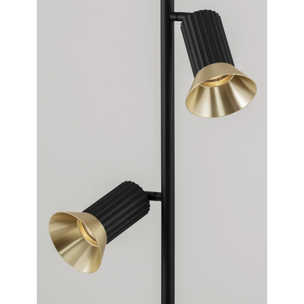 Design-Stehleuchte Luvia schwarz mit gold Lyora 5212017475619