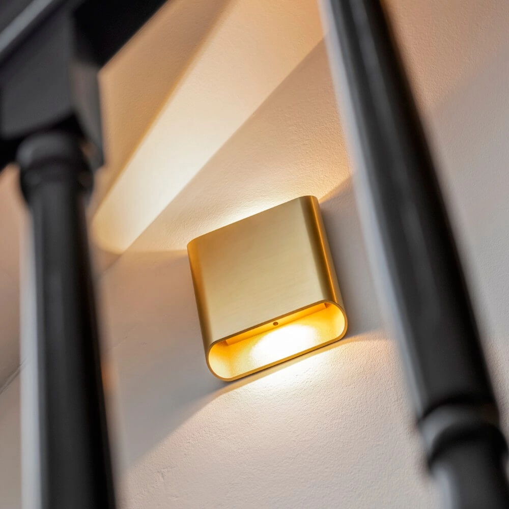 Wandleuchte Diaz L Gold gebürstet Artdelight 8720701100312