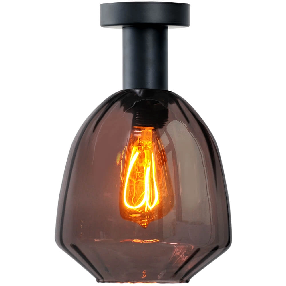 Deckenleuchte - Ø 20cm - Porto mit Nicolette-Rotglas