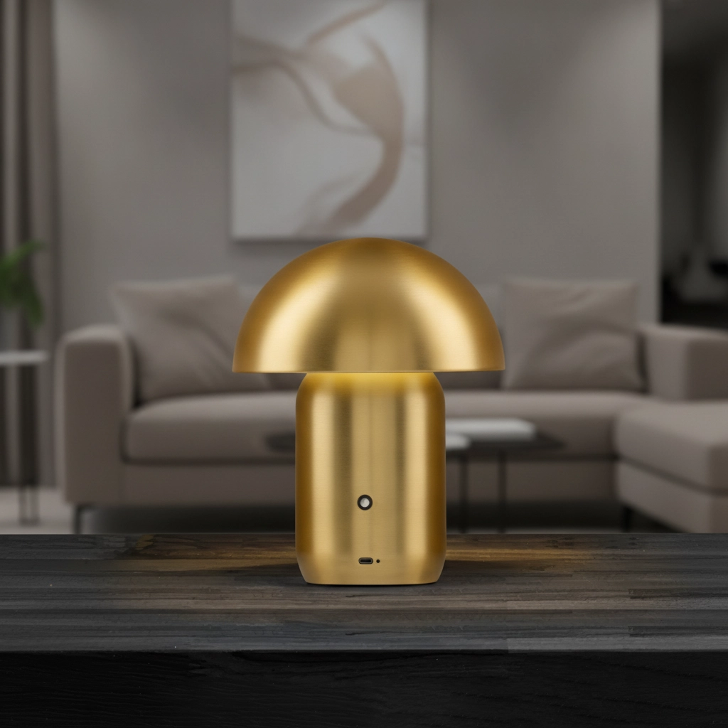 Design-Tischleuchte Pois Wiederaufladbares Gold