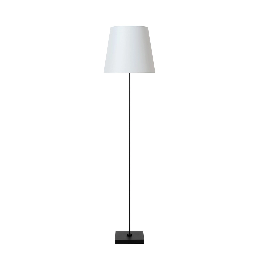 Stehlampe Pendio Schwarz mit weißer Motorhaube