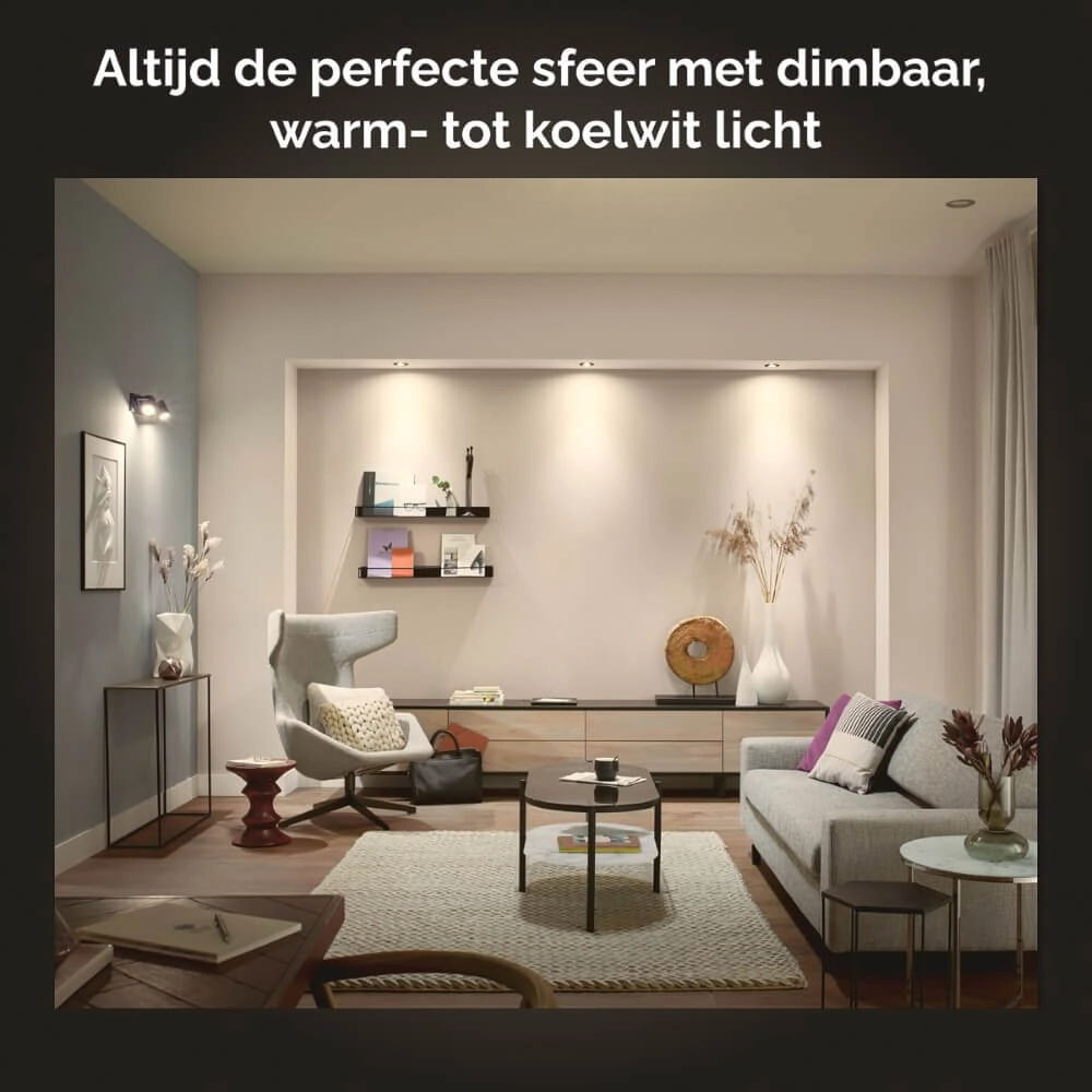 Einbaustrahler Hue Milliskin - White Ambiance 3er-Set silbergrau Philips 8720169319813