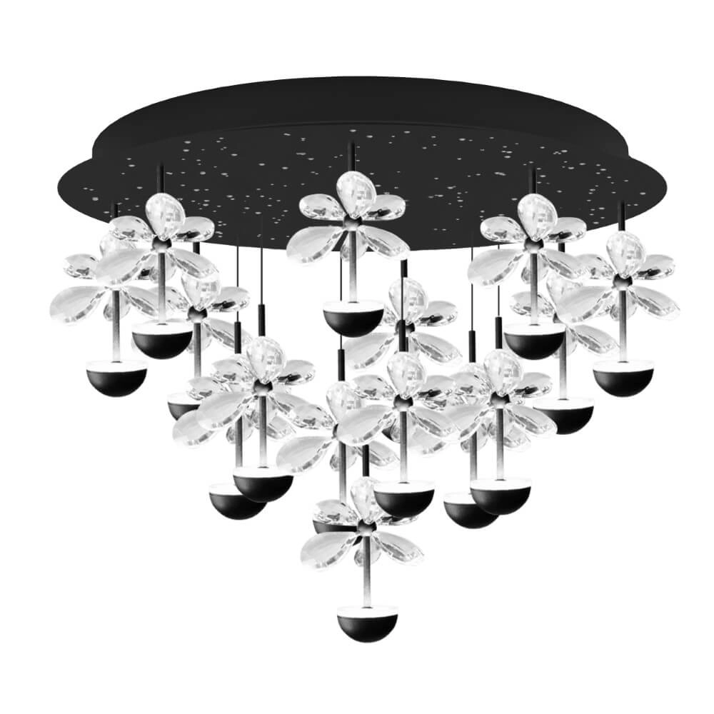 Schwarze Deckenlampe Pianopoli 2 Ø 50cm