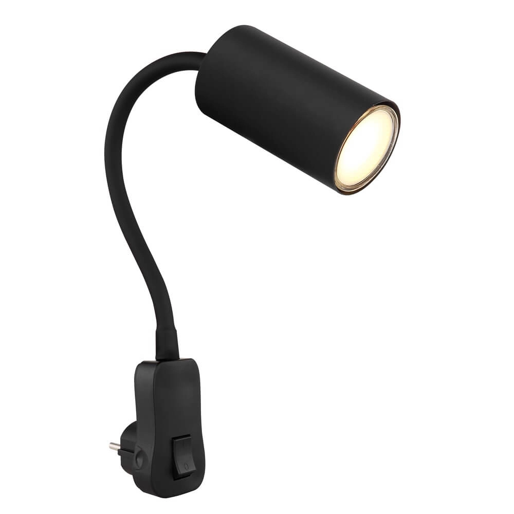 Schwarze Lampe Robby Steckdose