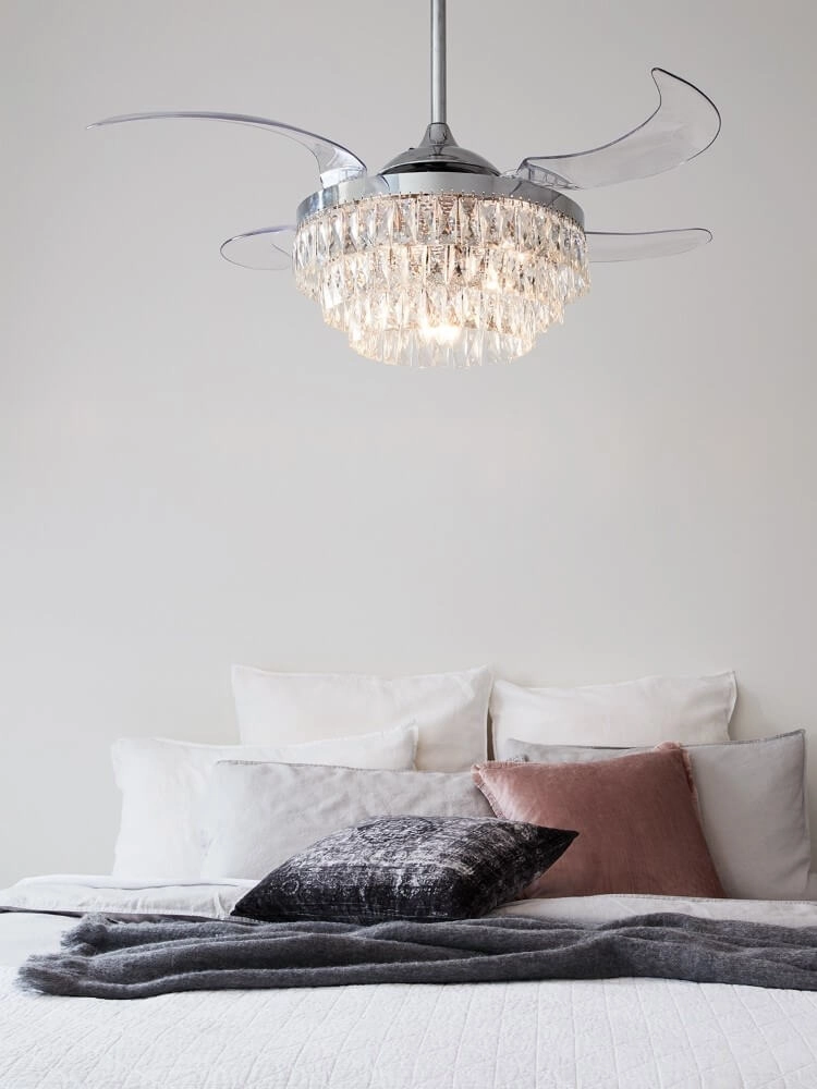 Deckenventilator aus Chrom mit Kristall Fanway Veil Ø 122cm Beacon 9333509143987