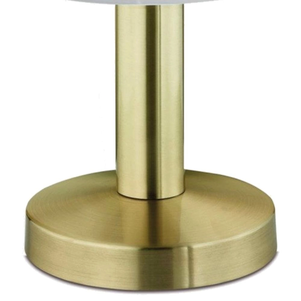 Tischlampe Fynn ll 21 cm Messing matt mit Elfenbeinweiß Trio 4017807551327