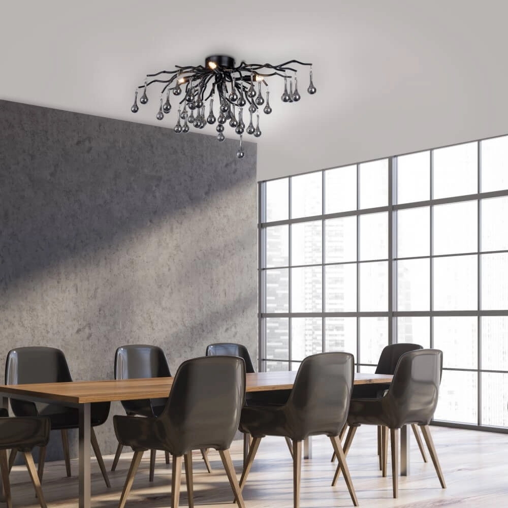 Kronleuchter Icicle schwarz 60cm Paul Neuhaus 4012248377574