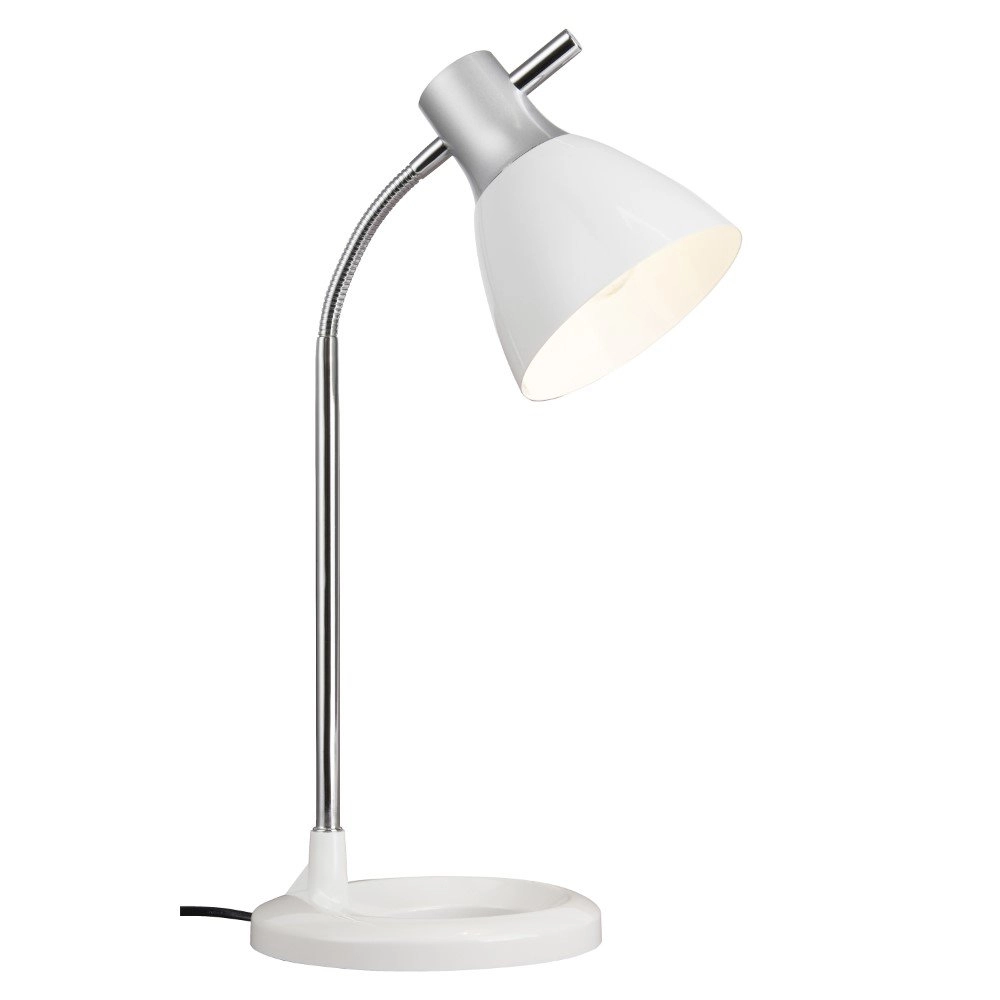 Schreibtischlampe Jan silber mit weiß Brilliant 4004353121609