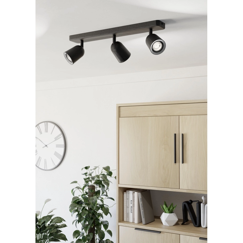 Aufputz-Spot Camaldoli 3-flammig schwarz Eglo 9008606360451