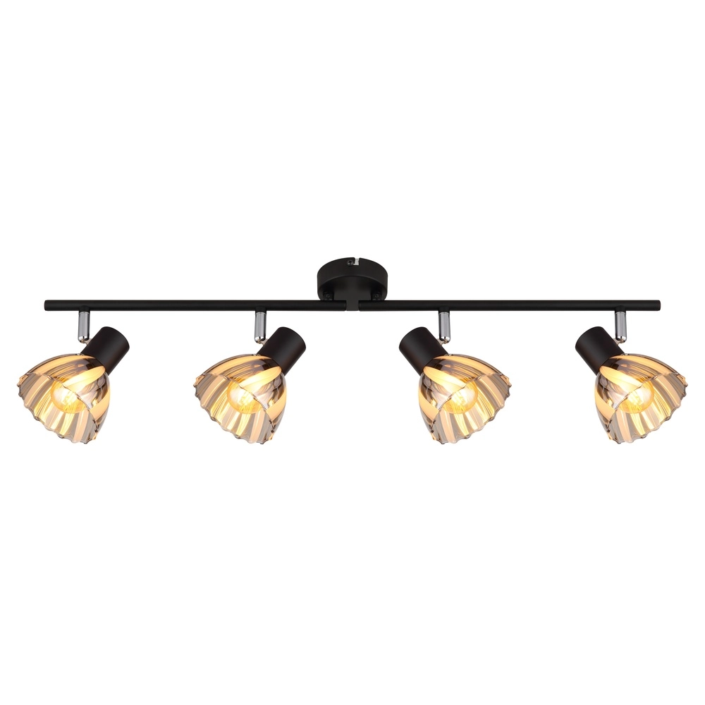 Deckenlampe 4-Licht Zachery Schwarz Globo 9007371525492