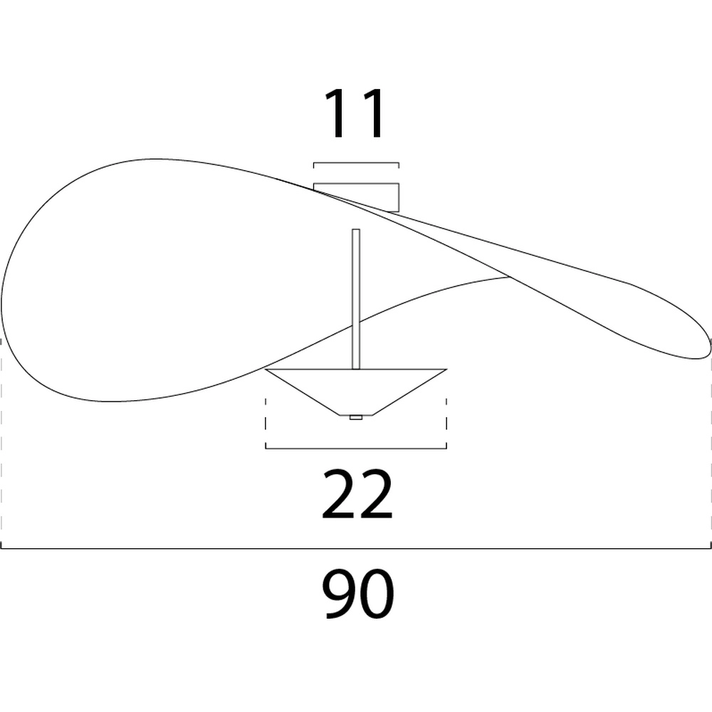Ø 90cm LED-Deckenlicht Lente Blattgold Masterlight 8718121389288