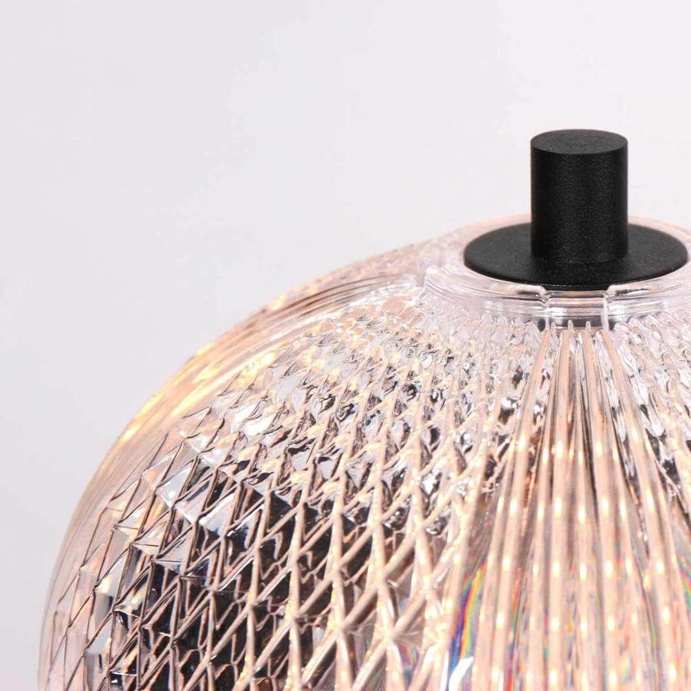 Tischlampe Geripu Schwarz mit Klarglas Steinhauer 8712746173789