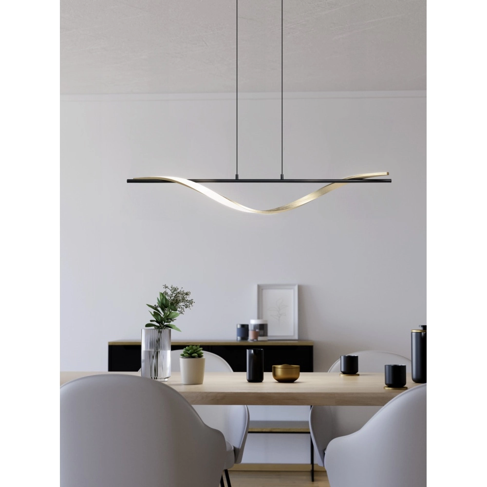 Pendelleuchte Conaprato schwarz mit gold Eglo 9008606357352