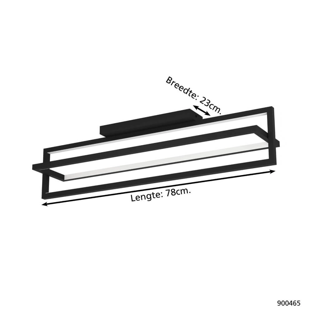 LED-Deckenleuchte Siberia Schwarz Eglo 9008606244041