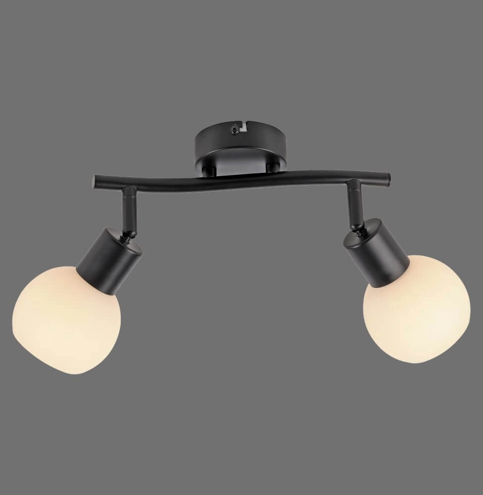 Schwarze Deckenleuchte Loki 2-flammig Just Light 4043689000769