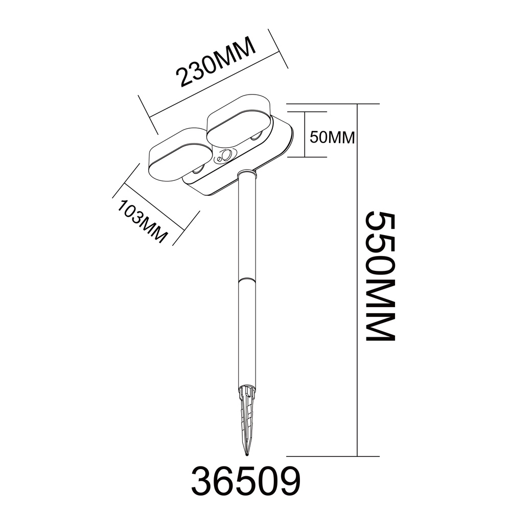 Spike-Licht Votaro Black Solar Globo 9007371510726