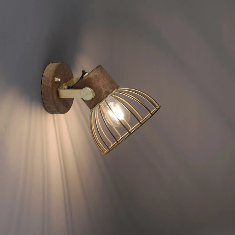 Wandleuchte Alami braunes Messing Just Light 4043689976217