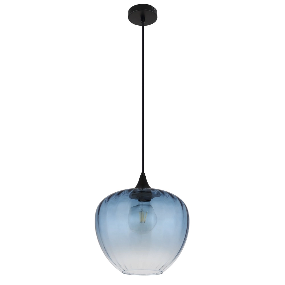 Pendellampe Sander Blaues Glas Globo 9007371512126