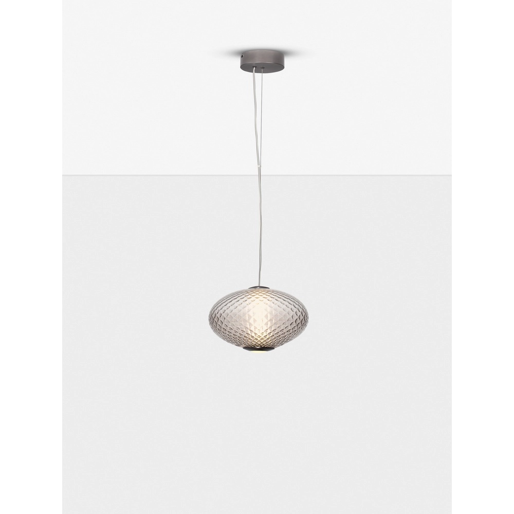 Pendelleuchte Aora ovales braunes Glas Lyora 5212017483843