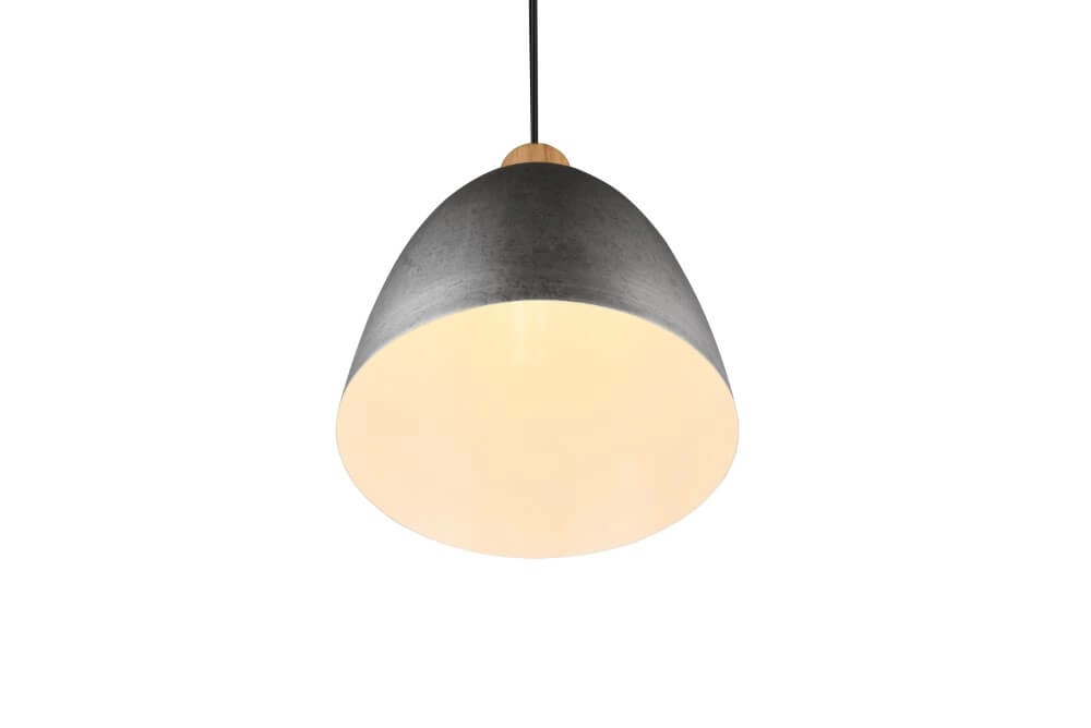 Hängelampe Jagger Edelstahl mit Holzbraun Trio 4017807503203