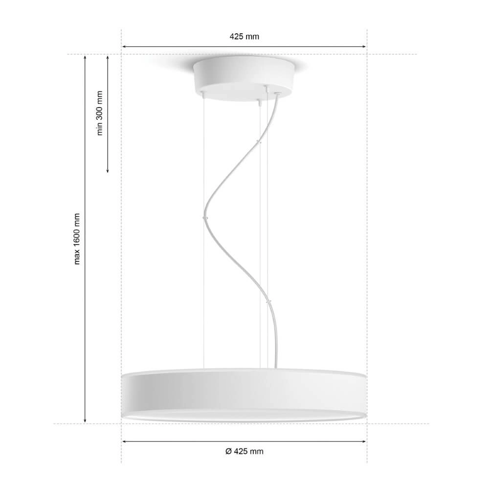Hängelampe Hue Enrave - White Ambiance Ø 42,5cm weiß Philips 8718696176573