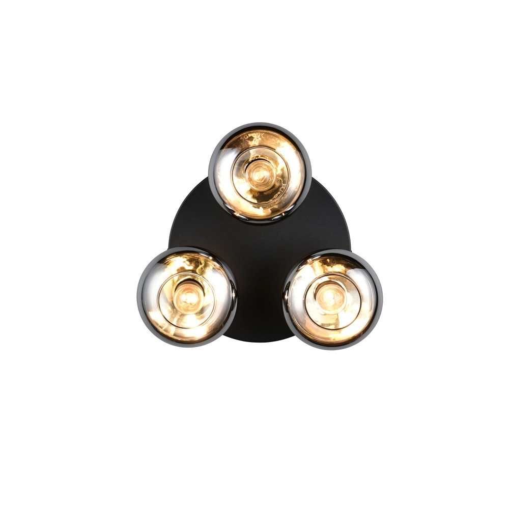 Deckenlampe Divina schwarz mit Rauchglas Trio 4017807667387