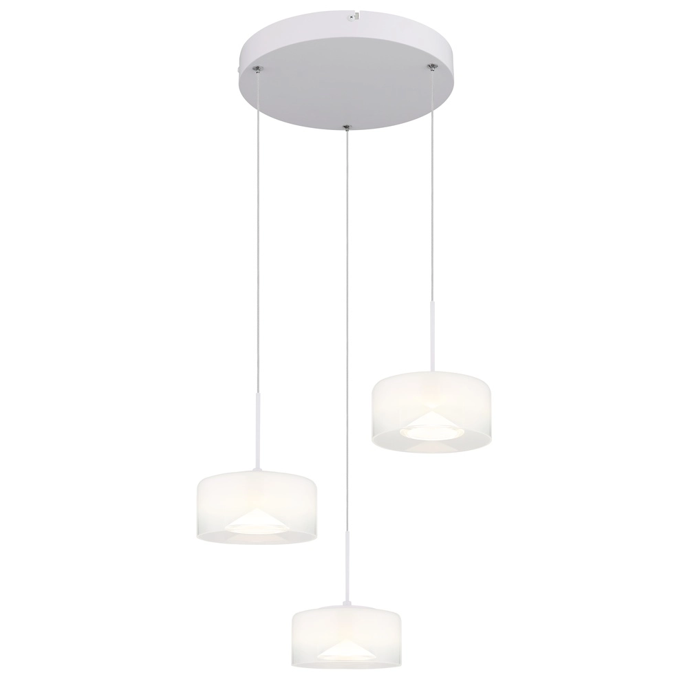 Design-Pendellampe Belinda 3-Licht-Weiß