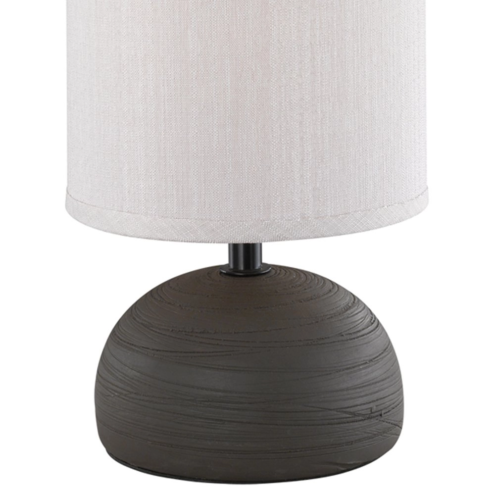 Tischlampe Luci 23 cm braun mit weiß Trio 4017807346206