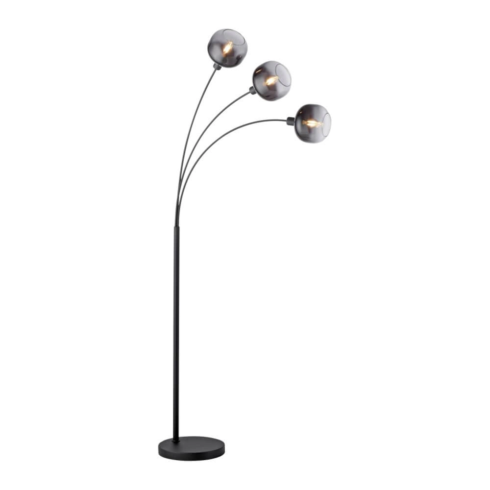 Schwarze Stehlampe Zea 3-flammig Just Light 4043689993764