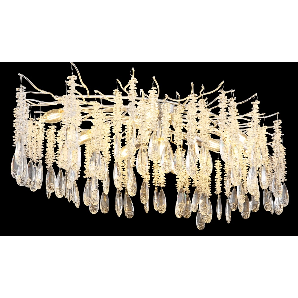 Deckenlampe Kinga Silbergrau 100cm Globo 9007371578986