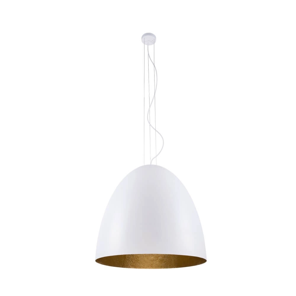 Weiße Hängelampe Egg L Ø 55cm Lyora 5903139902397