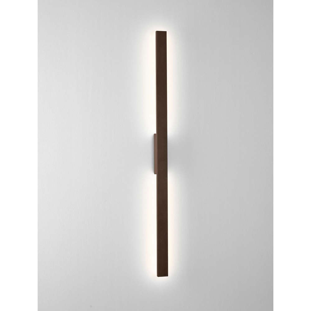 Schlanke Wandleuchte Doul Rostbraun 121cm