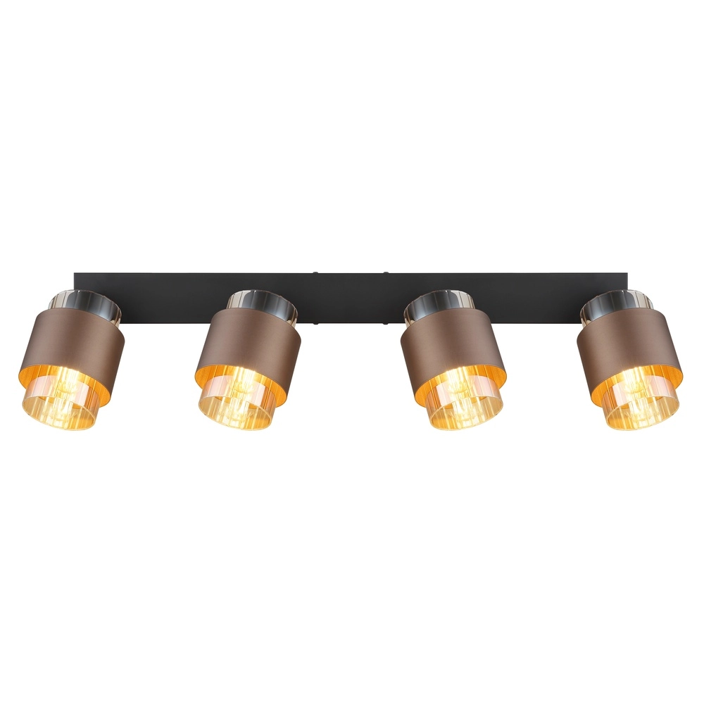 Design-Deckenlampe Milley 4-Licht Schwarz Globo 9007371589340