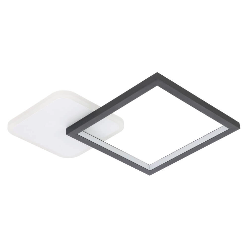 Verstellbare LED-Deckenleuchte Gafares quadratisch - schwarz