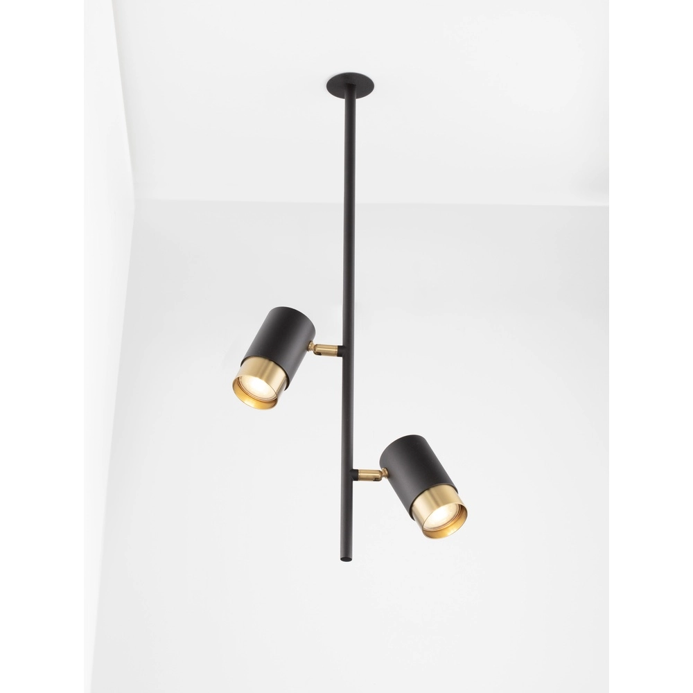 Deckenlampe Pongo Eingebautes Doppelbett in Schwarz und Gold Lyora 5212017441713