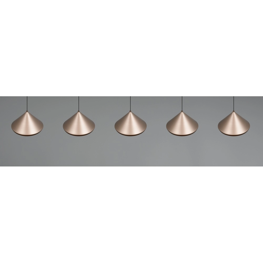 5-flammige Pendelleuchte Laguna kaffeebraun Trio 4017807671094