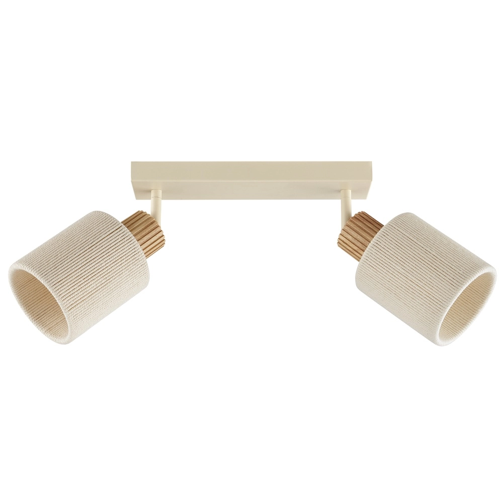 Deckenlampe Arlo Sandbraun mit Holz-2-Lichtern Brilliant 4004353477041