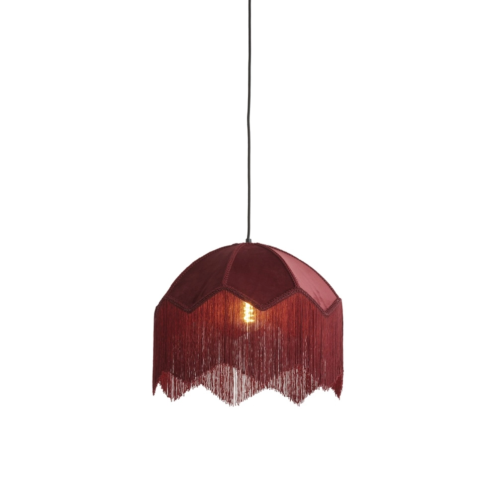 Pendellampe Malacia Ø 40cm – Samt-Bordeaux Light & Living 8717807759254