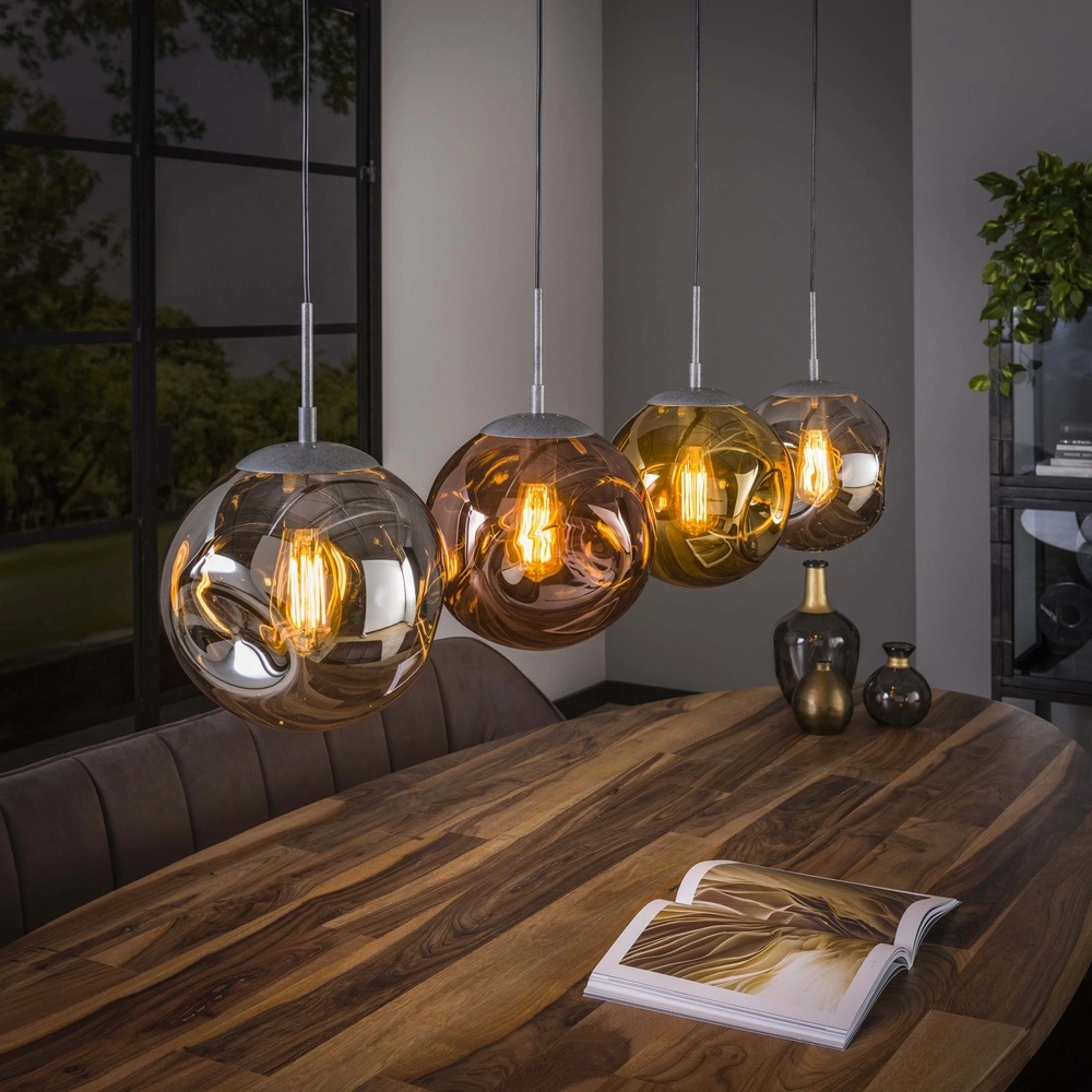 Glas-Pendellampe Stellar 4-Lichter - Ø 25 cm Lyora 8716803511668