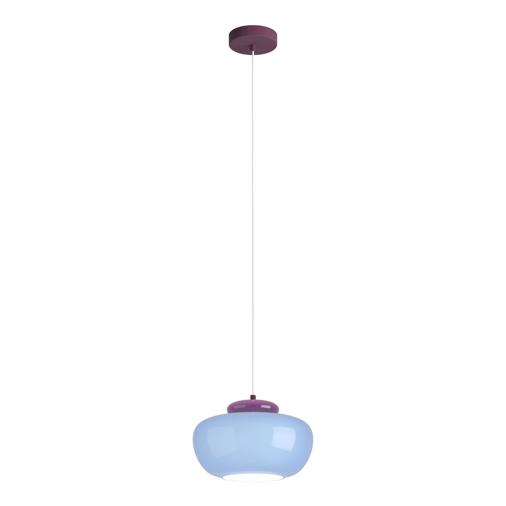Design-Pendellampe Berardelli Blau mit lila Ø 30 cm