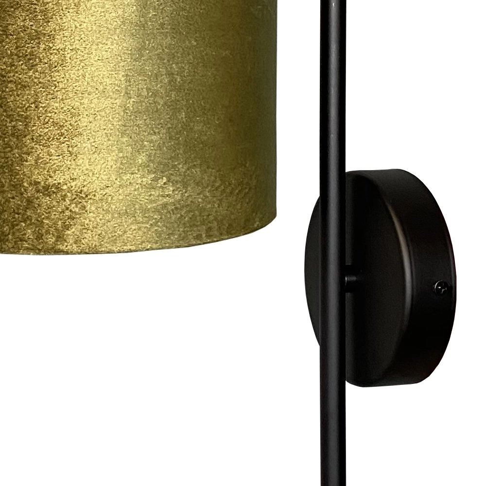 Schwarze Wandlampe Venus mit olivgrünem Lampenschirm Masterlight 8718121251165