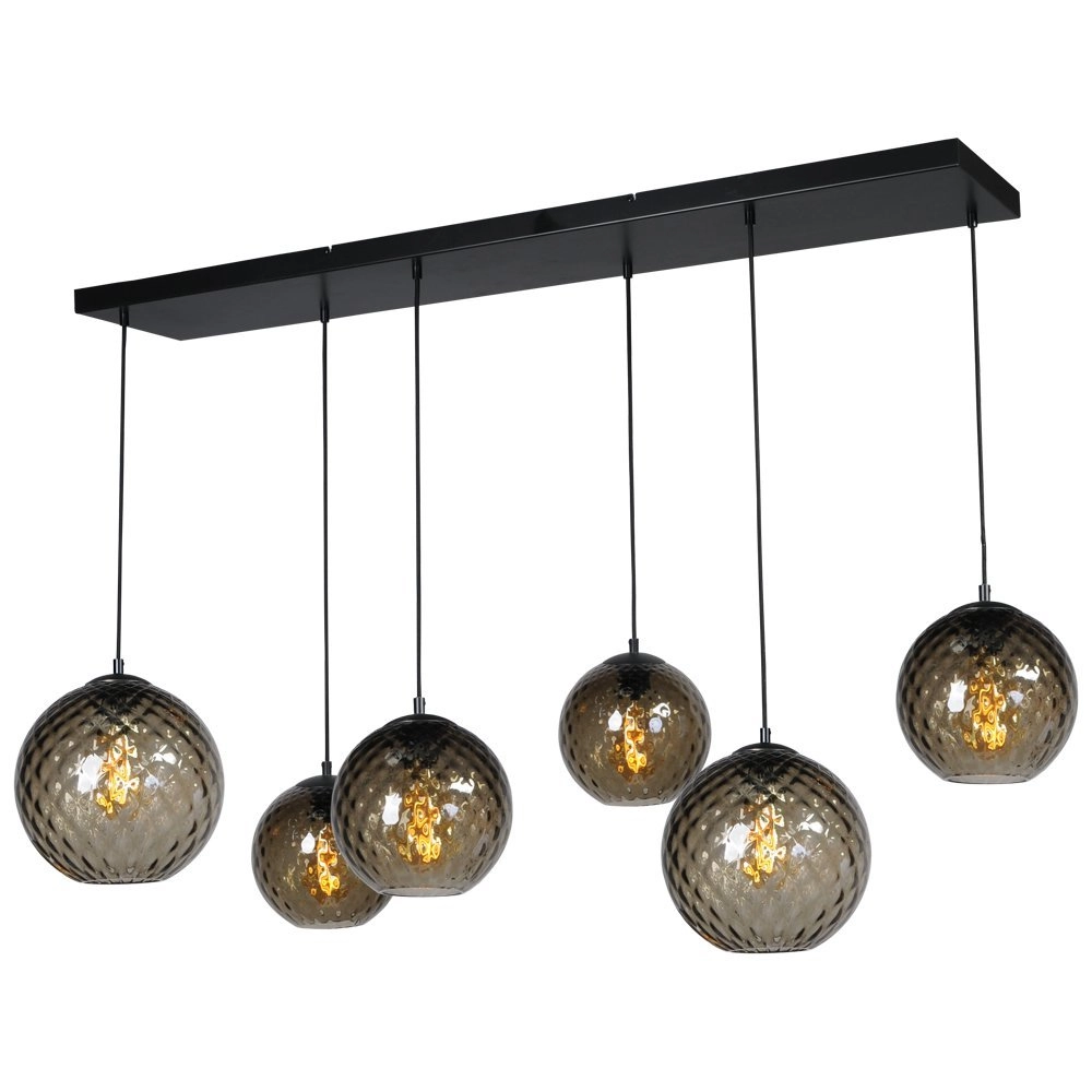 Schwarze Hängelampe Baloton 6-Licht