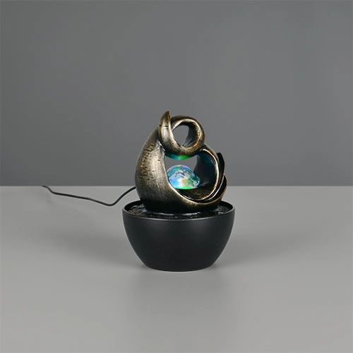 Tischlampe Luma Braun Trio 4017807691375