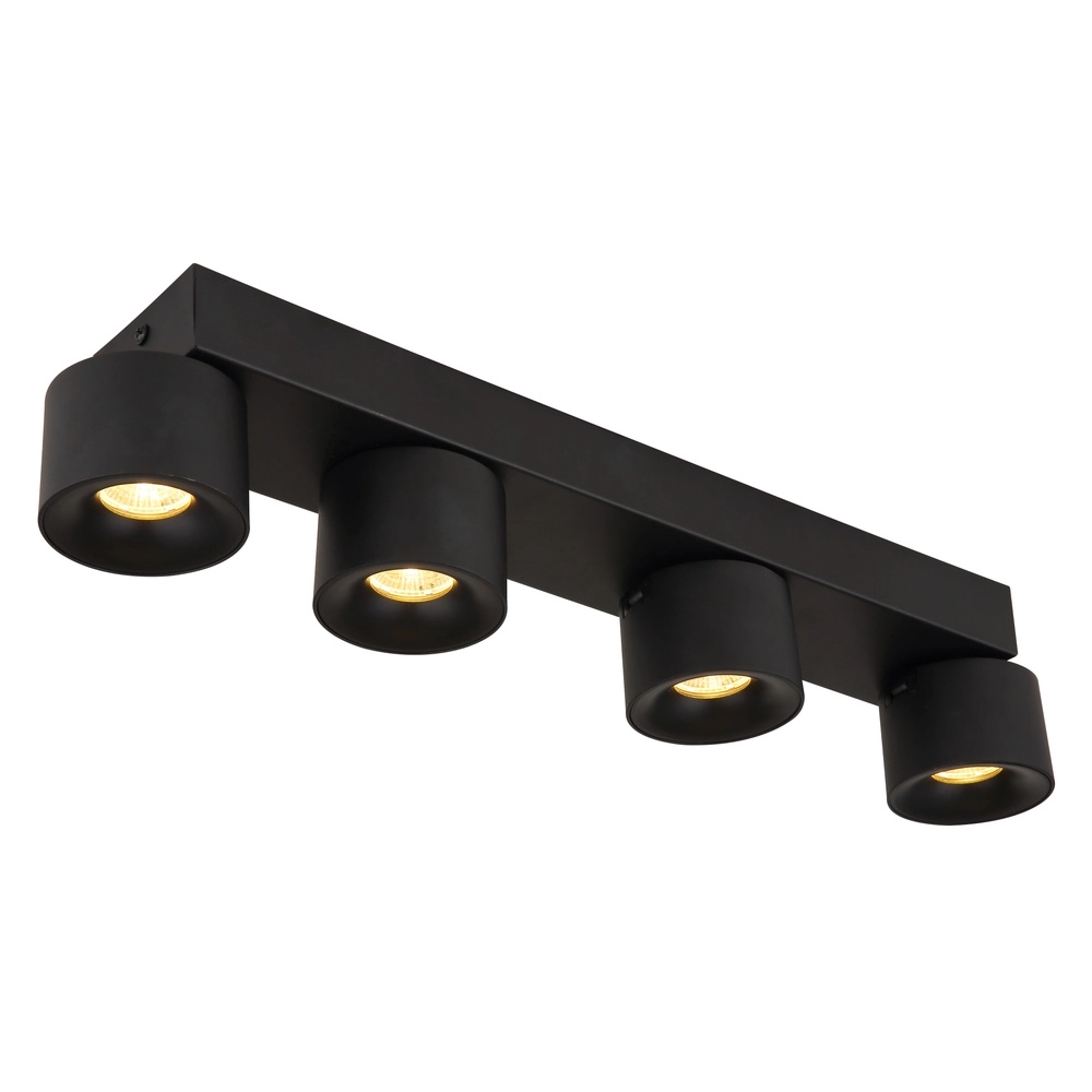 Elegante Deckenlampe Rae 4-Licht Schwarz Globo 9007371459643