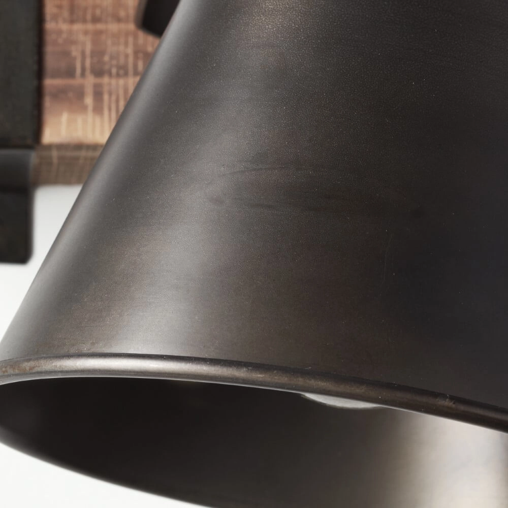 Wandlampe Decca schwarz mit braun Brilliant 4004353361432